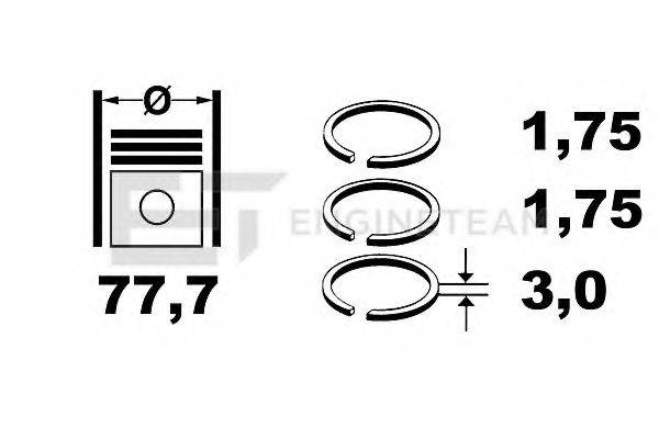 ET ENGINETEAM R4001750 Комплект поршневих кілець