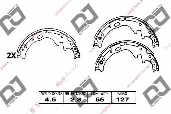 DJ PARTS BS1112 Комплект гальмівних колодок