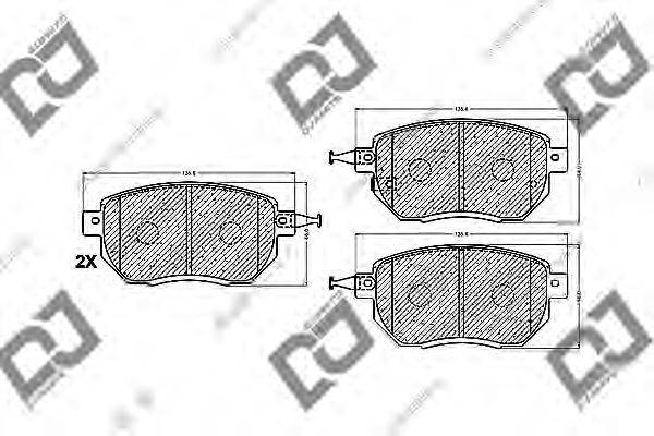 DJ PARTS BP1409 Комплект гальмівних колодок, дискове гальмо