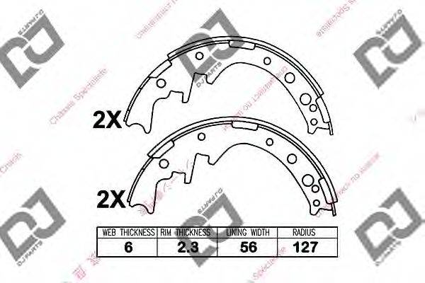 DJ PARTS BS1181 Комплект гальмівних колодок