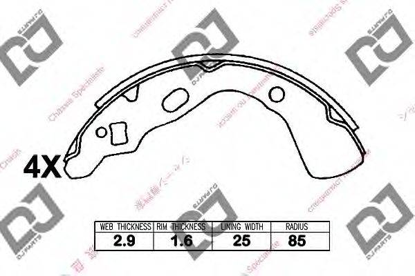 DJ PARTS BS1279 Комплект гальмівних колодок