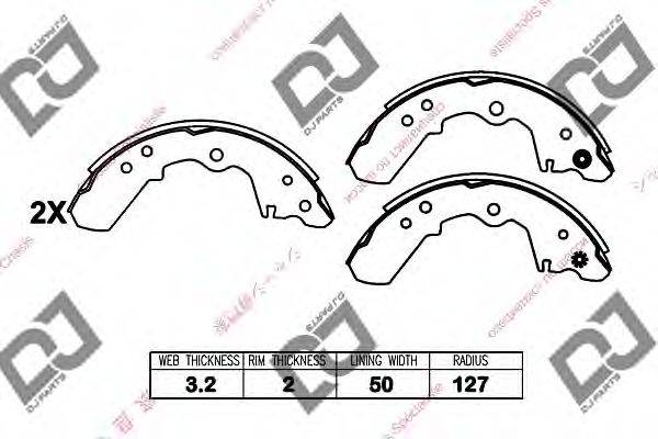 DJ PARTS BS1311 Комплект гальмівних колодок