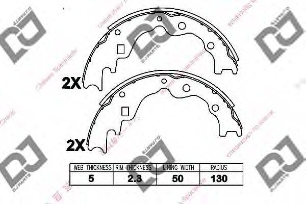 DJ PARTS BS1132 Комплект гальмівних колодок