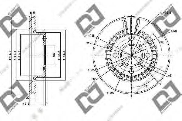 DJ PARTS BD1077 гальмівний диск