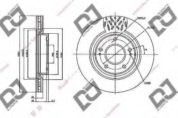 DJ PARTS BD2080 гальмівний диск