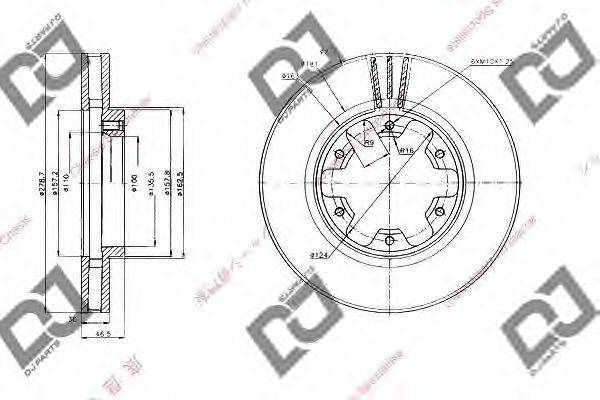 DJ PARTS BD1955 гальмівний диск