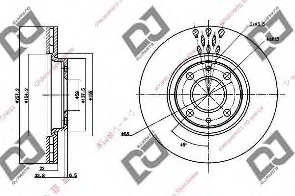 DJ PARTS BD1297 гальмівний диск