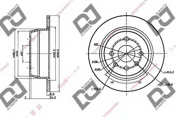 DJ PARTS BD1766 гальмівний диск