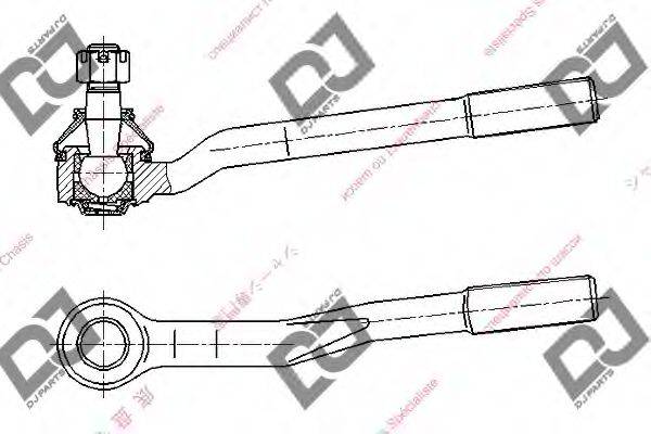 DJ PARTS DE1014 Наконечник поперечної кермової тяги