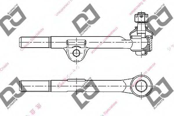 DJ PARTS DE1235 Наконечник поперечної кермової тяги