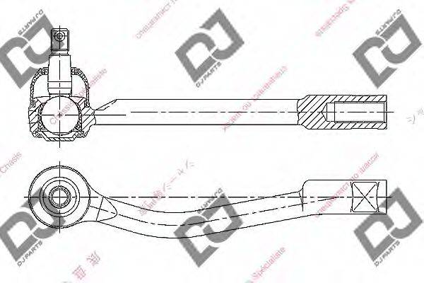 DJ PARTS DE1433 Наконечник поперечної кермової тяги