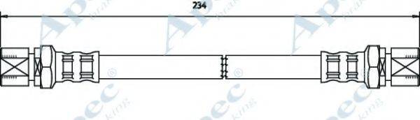 APEC BRAKING HOS3012 Гальмівний шланг