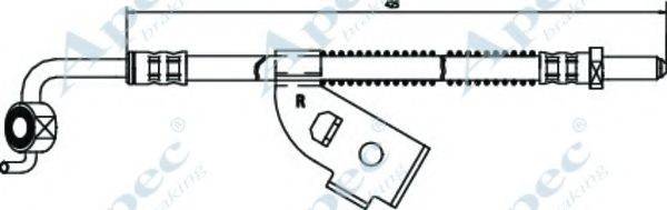 APEC BRAKING HOS3014 Гальмівний шланг