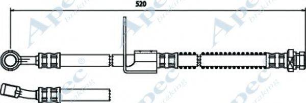 APEC BRAKING HOS3750 Гальмівний шланг