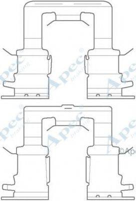 APEC BRAKING KIT1149 Комплектуючі, гальмівні колодки