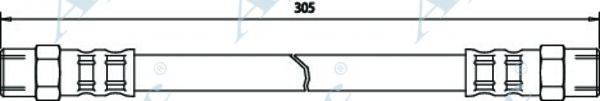 APEC BRAKING HOS3184 Гальмівний шланг