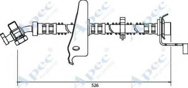 APEC BRAKING HOS4027 Гальмівний шланг