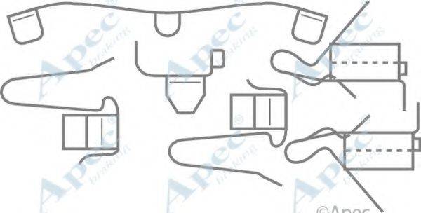 APEC BRAKING KIT425 Комплектуючі, гальмівні колодки