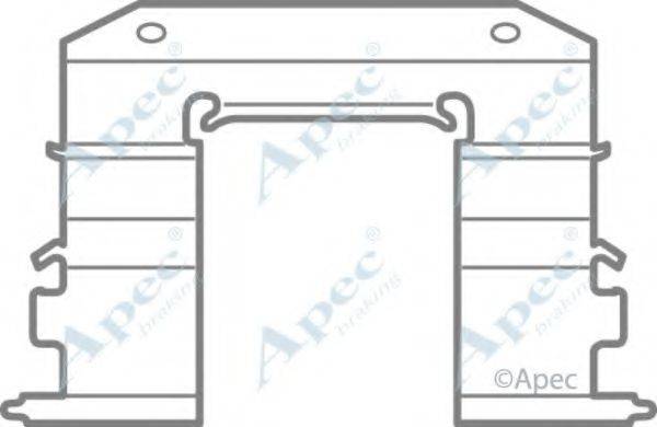 APEC BRAKING KIT444 Комплектуючі, гальмівні колодки