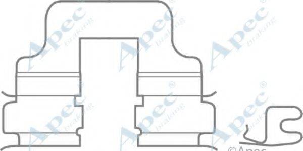 APEC BRAKING KIT580 Комплектуючі, гальмівні колодки