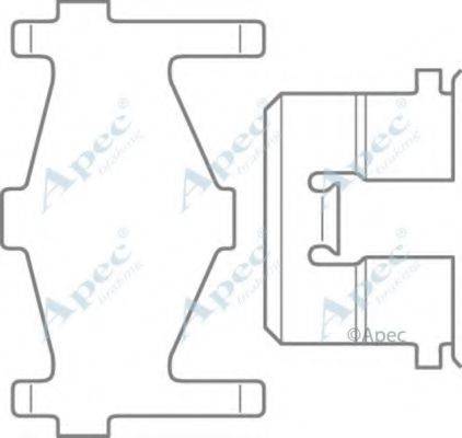 APEC BRAKING KIT529 Комплектуючі, гальмівні колодки