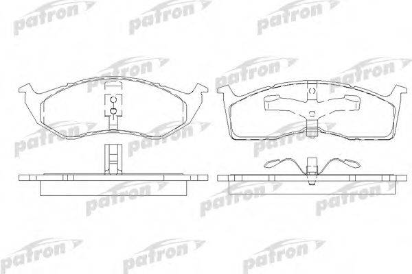 PATRON PBP1098 Комплект гальмівних колодок, дискове гальмо