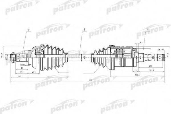 PATRON PDS4621 Приводний вал