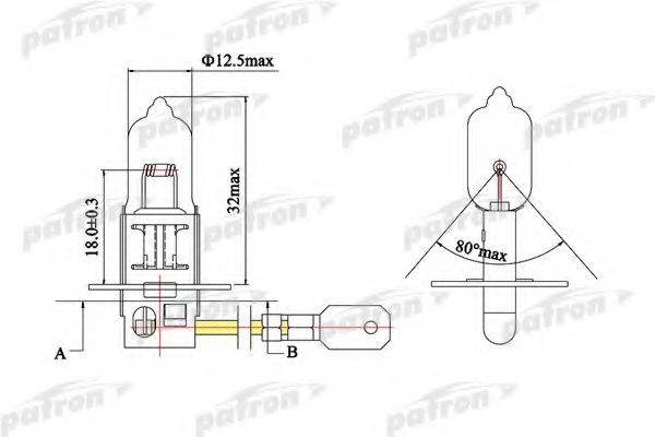 PATRON PLH32470 Лампа розжарювання, фара далекого світла; Лампа розжарювання, основна фара; Лампа розжарювання, протитуманна фара; Лампа розжарювання, основна фара; Лампа розжарювання, фара далекого світла; Лампа розжарювання, протитуманна фара