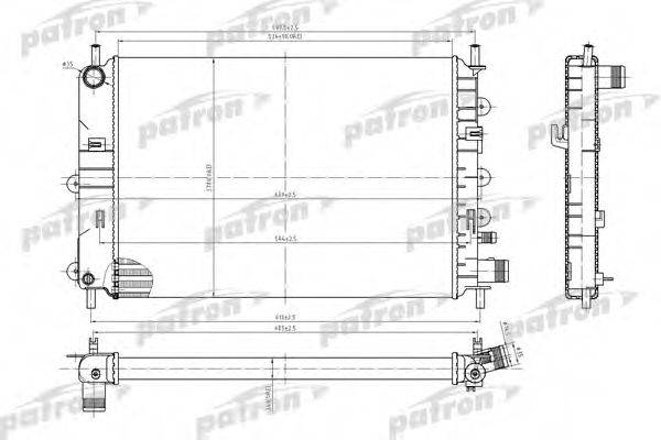 PATRON PRS3434 Радіатор, охолодження двигуна