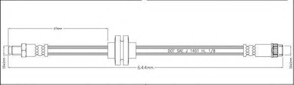 MOTAQUIP LVBH1554 Гальмівний шланг