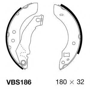 MOTAQUIP VBS186 Комплект гальмівних колодок