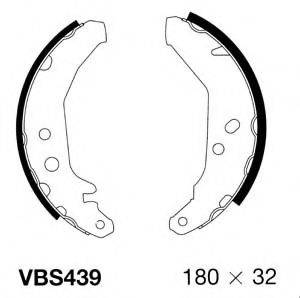 MOTAQUIP VBS439 Комплект гальмівних колодок