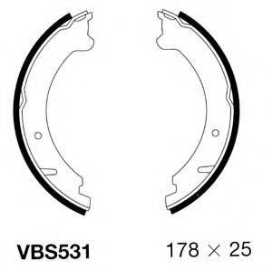 MOTAQUIP VBS531 Комплект гальмівних колодок, стоянкова гальмівна система