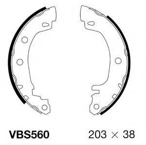 MOTAQUIP VBS560 Комплект гальмівних колодок