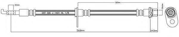 MOTAQUIP VBH1086 Гальмівний шланг