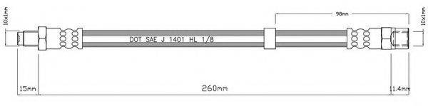 MOTAQUIP VBH1100 Гальмівний шланг