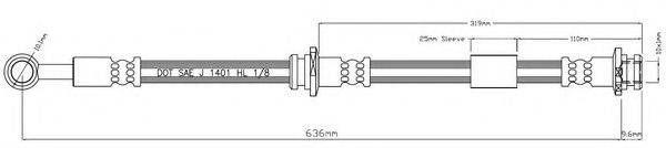 MOTAQUIP VBH1146 Гальмівний шланг