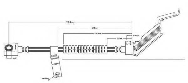 MOTAQUIP VBJ482 Гальмівний шланг