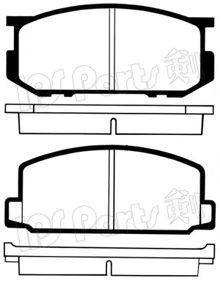 IPS PARTS IBD1287 Комплект гальмівних колодок, дискове гальмо