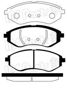 IPS PARTS IBD1W07 Комплект гальмівних колодок, дискове гальмо