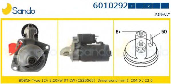 SANDO 60102920 Стартер