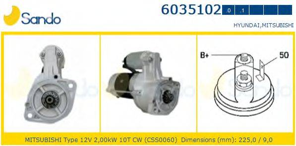 SANDO 60351021 Стартер