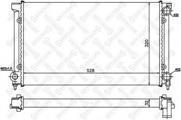 STELLOX 1025003SX Радіатор, охолодження двигуна