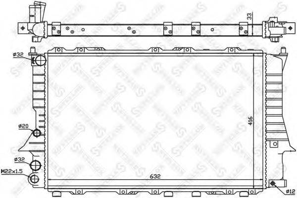 STELLOX 1025018SX Радіатор, охолодження двигуна