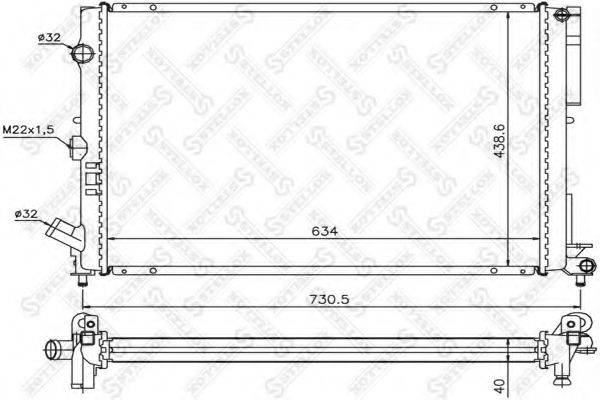 STELLOX 1025037SX Радіатор, охолодження двигуна