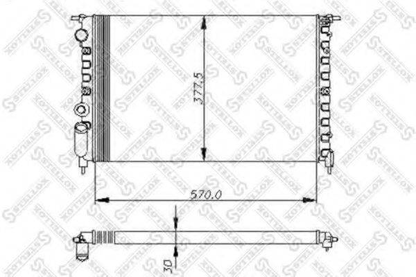 STELLOX 1025039SX Радіатор, охолодження двигуна