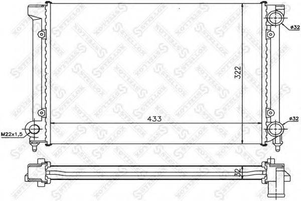 STELLOX 1025049SX Радіатор, охолодження двигуна