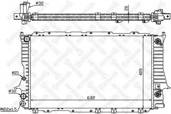 STELLOX 1025079SX Радіатор, охолодження двигуна