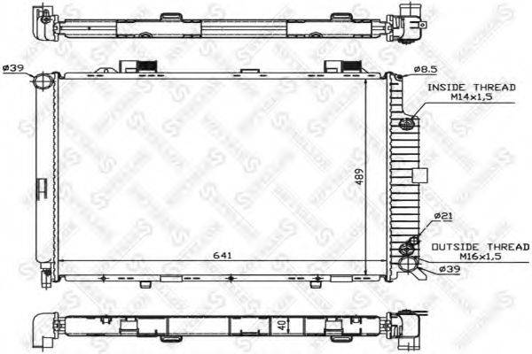 STELLOX 1025092SX Радіатор, охолодження двигуна