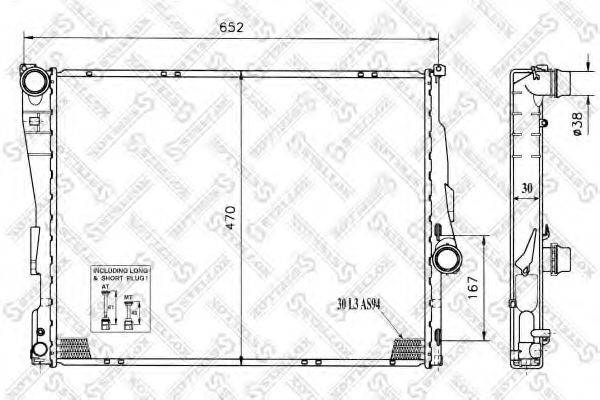 STELLOX 1025128SX Радіатор, охолодження двигуна